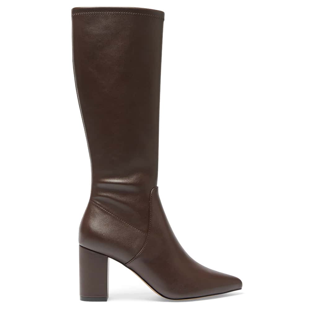 Kendall Boot in Chocolate Stretch