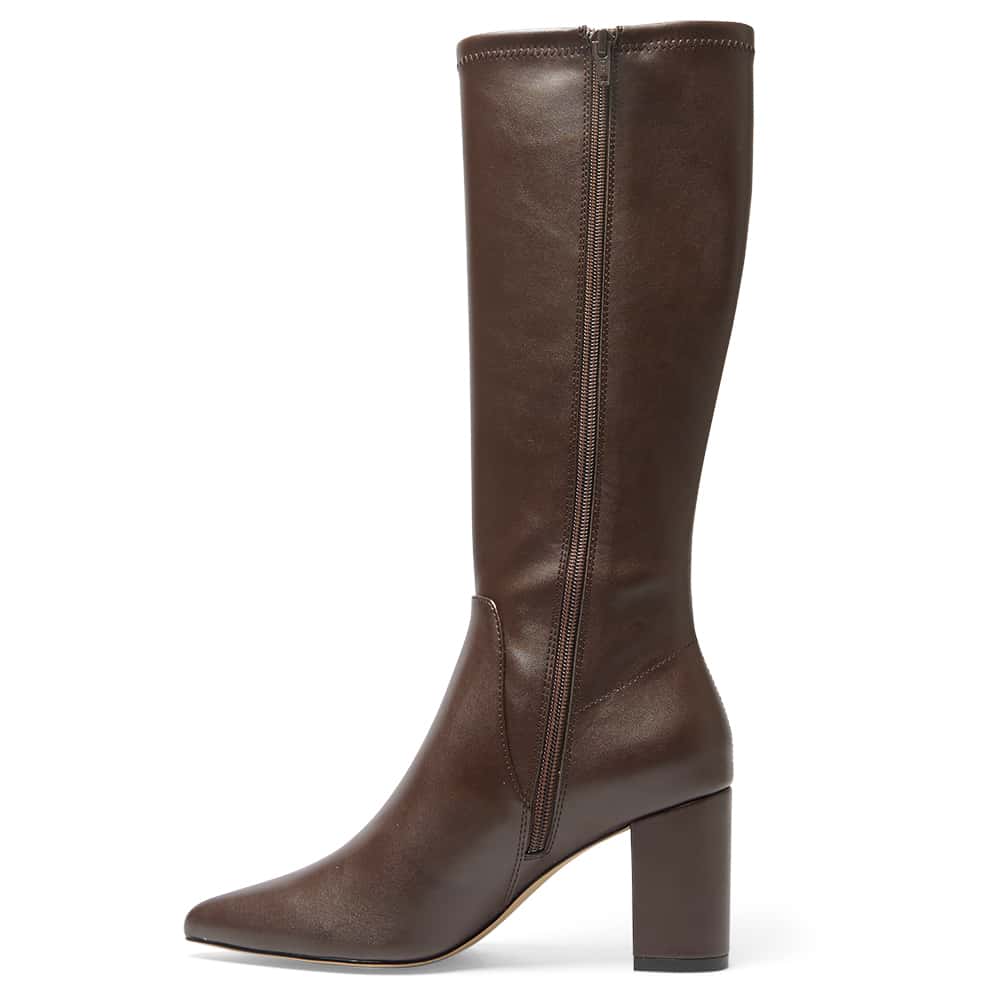 Kendall Boot in Chocolate Stretch