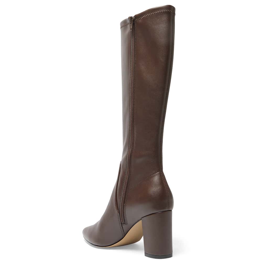 Kendall Boot in Chocolate Stretch