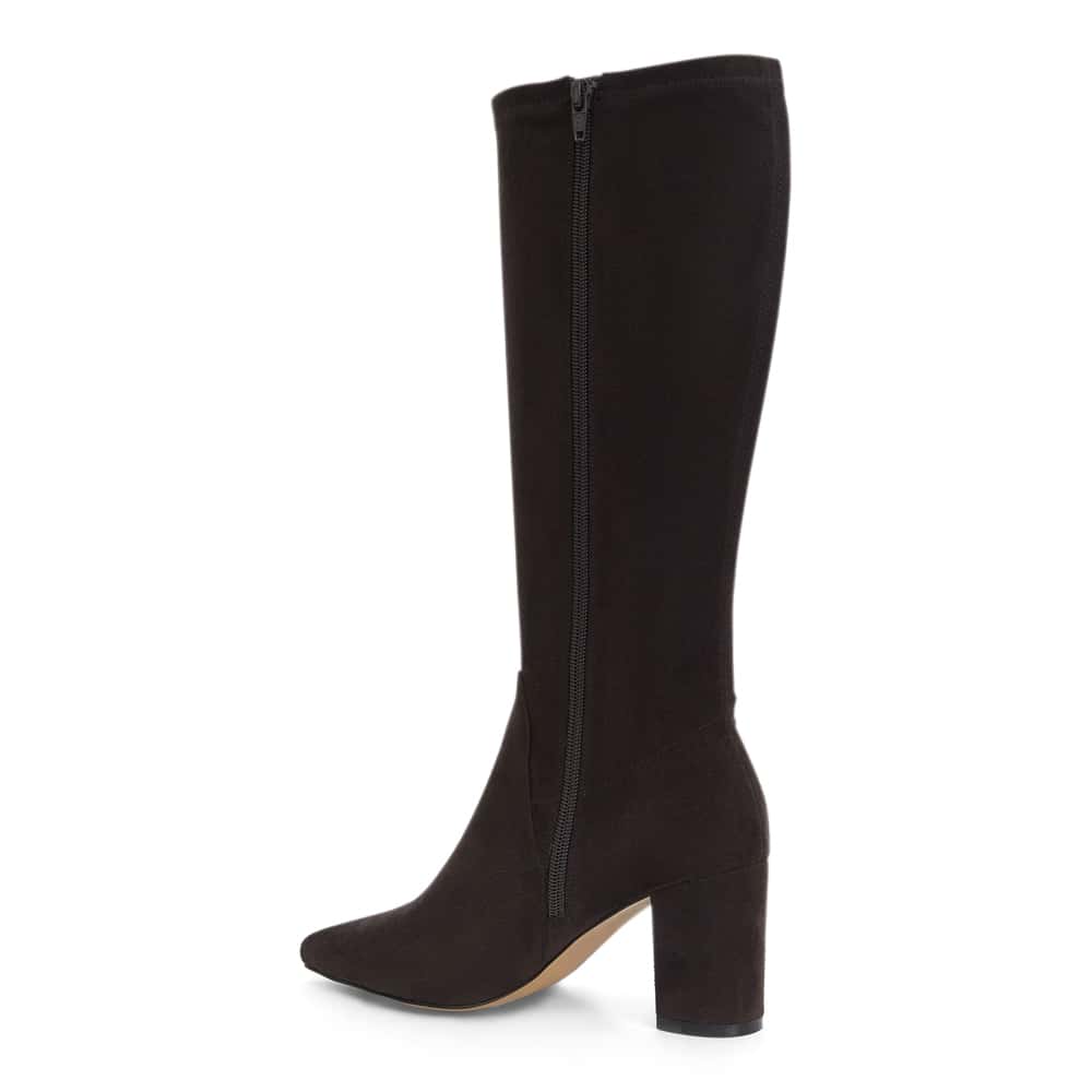Kendall Boot in Chocolate Suede Stretch Suede