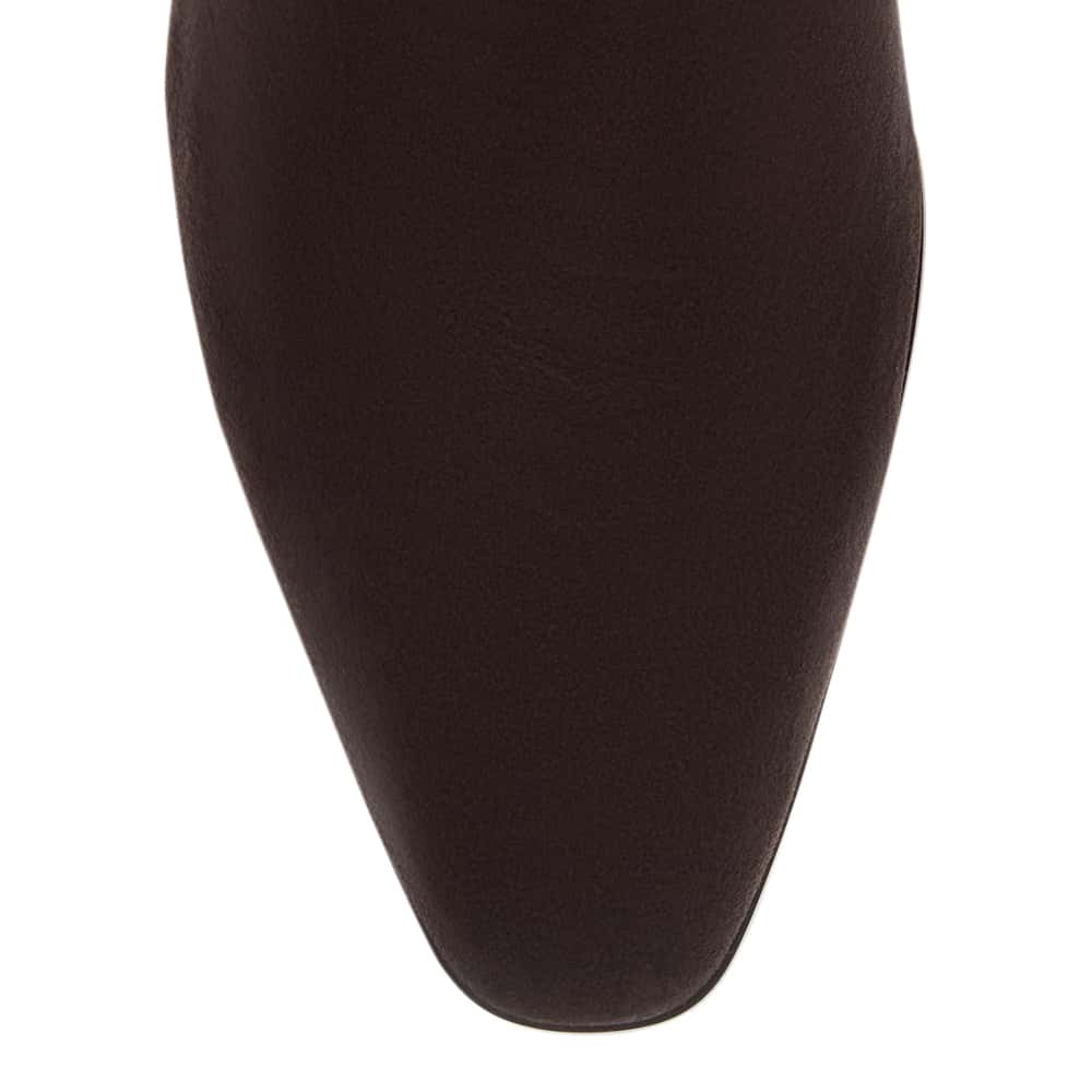Kendall Boot in Chocolate Suede Stretch Suede