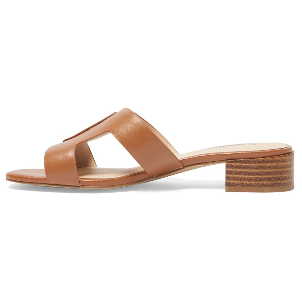 Kerry Heel in Tan Leather