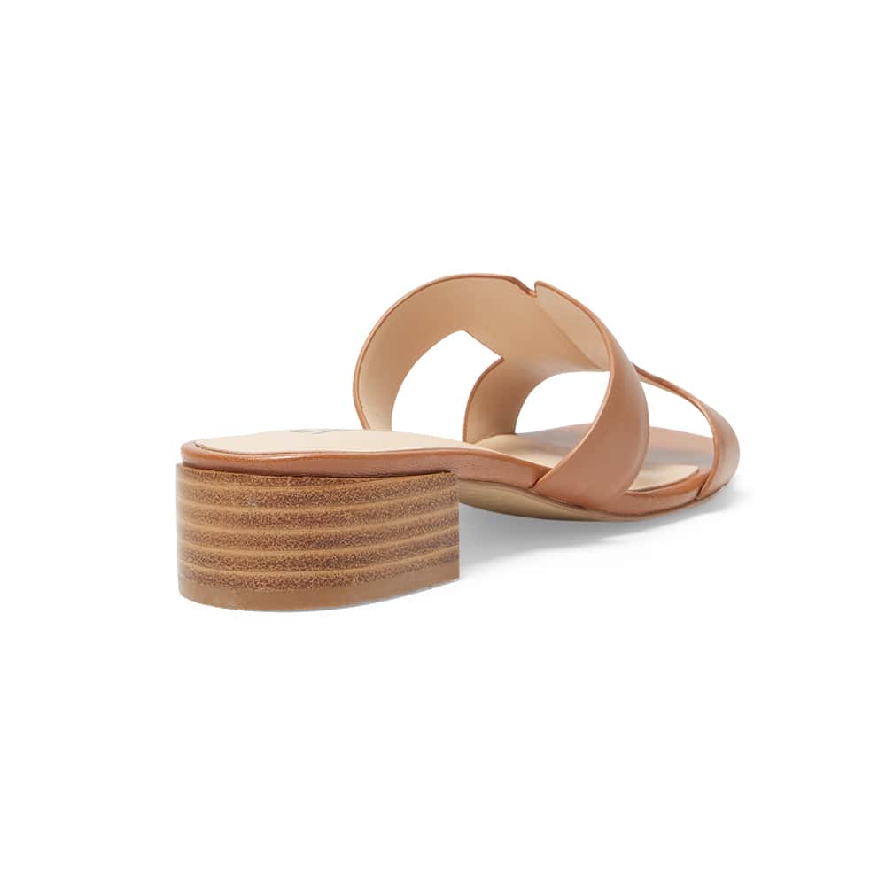 Kerry Heel in Tan Leather