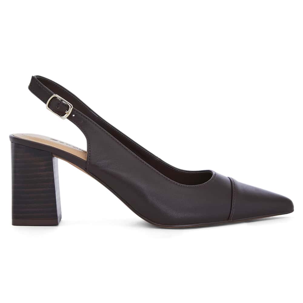 Kirsty Heel in Chocolate Glove Leather