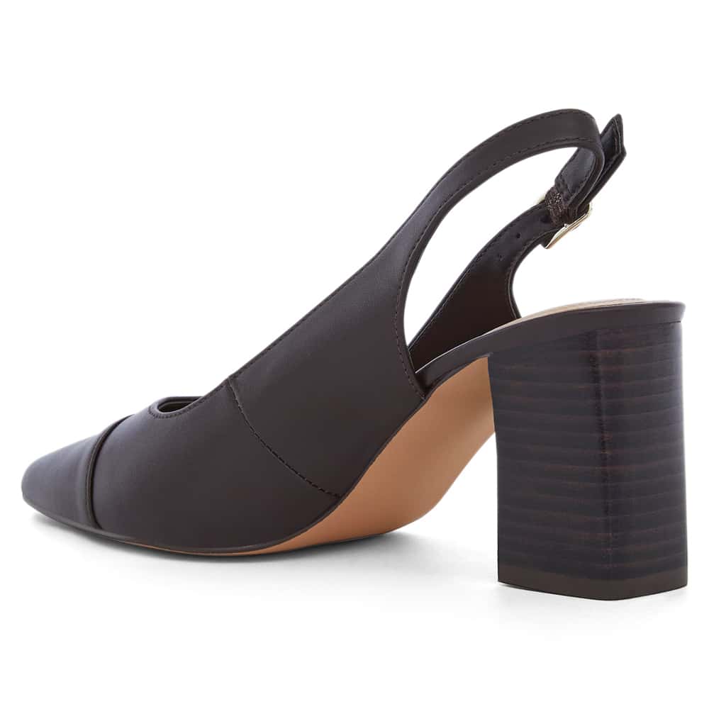 Kirsty Heel in Chocolate Glove Leather