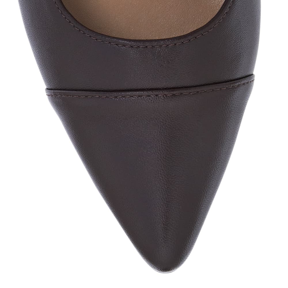 Kirsty Heel in Chocolate Glove Leather