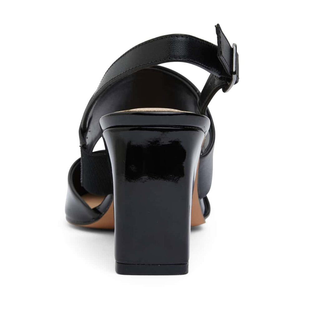 Kitson Heel in Black On Black Patent