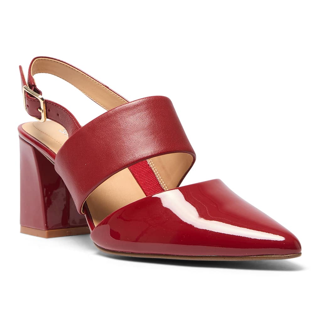 Kitson Heel in Cherry Patent/glove Leather