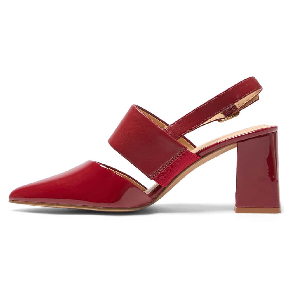 Kitson Heel in Cherry Patent/glove Leather