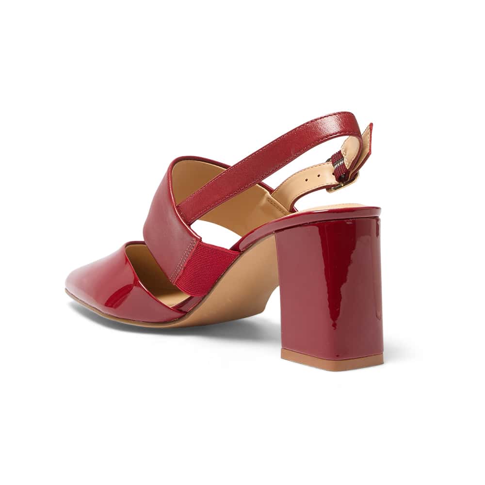 Kitson Heel in Cherry Patent/glove Leather