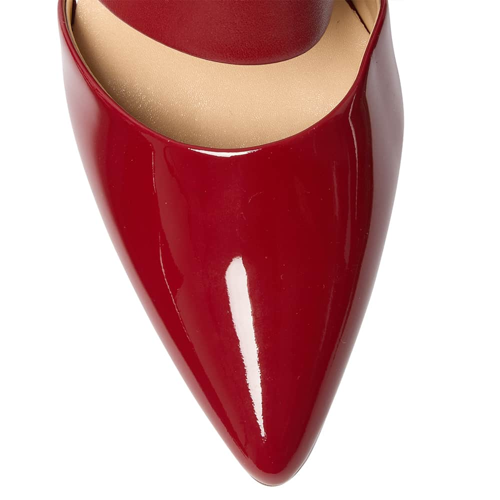 Kitson Heel in Cherry Patent/glove Leather