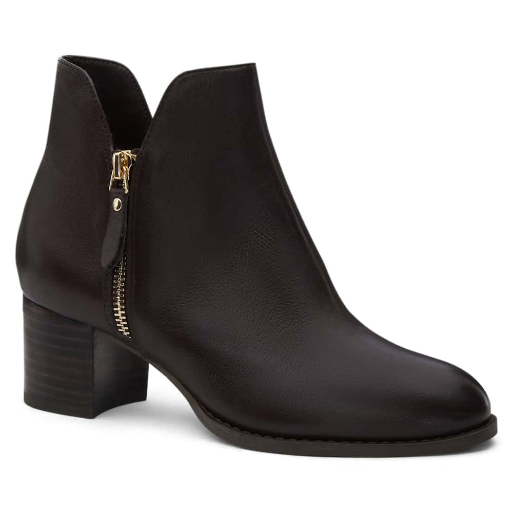 Latch Boot in Chocolate  Leather
