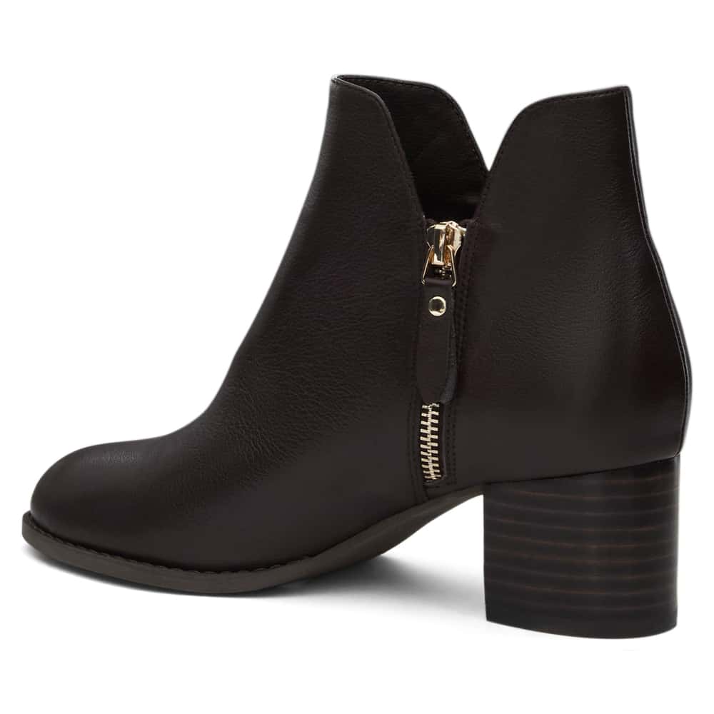 Latch Boot in Chocolate  Leather