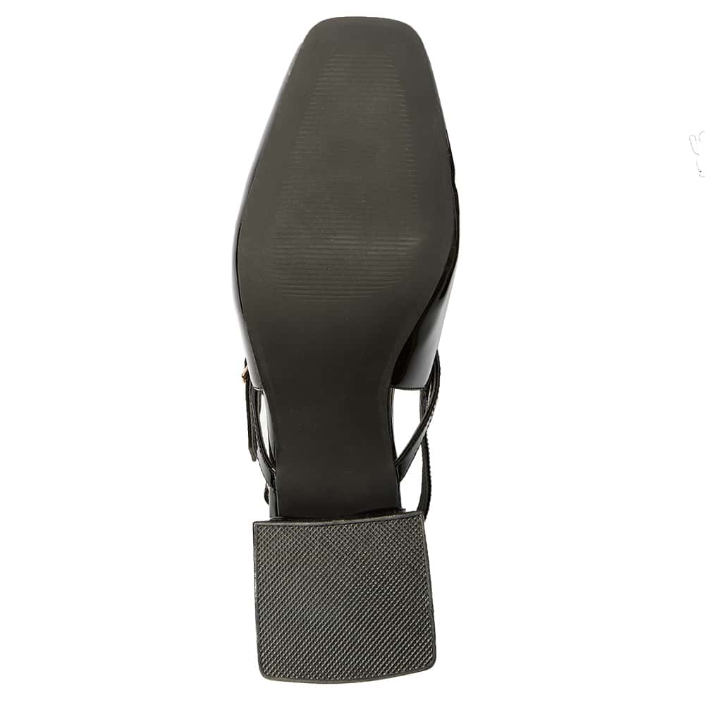 Lenora Heel in Black Patent