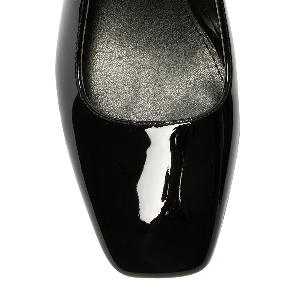 Lenora Heel in Black Patent