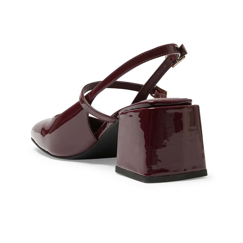 Lenora Heel in Wine Patent