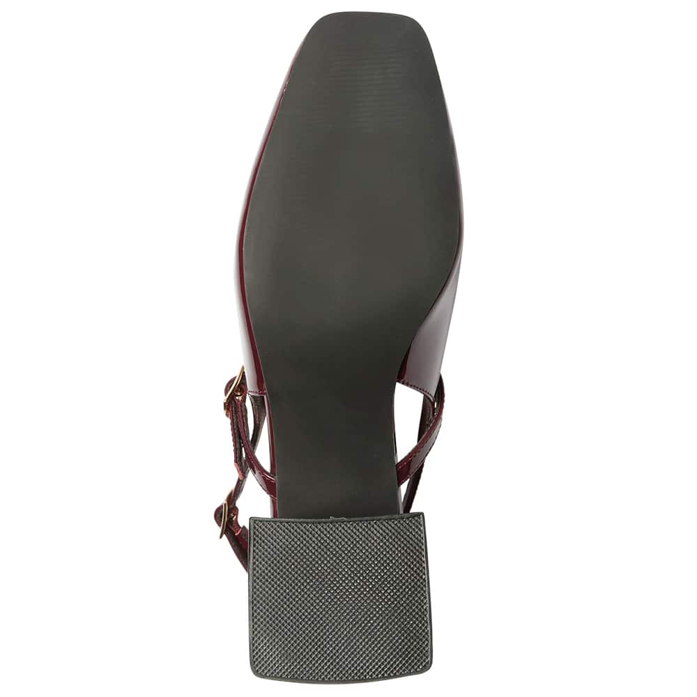Lenora Heel in Wine Patent