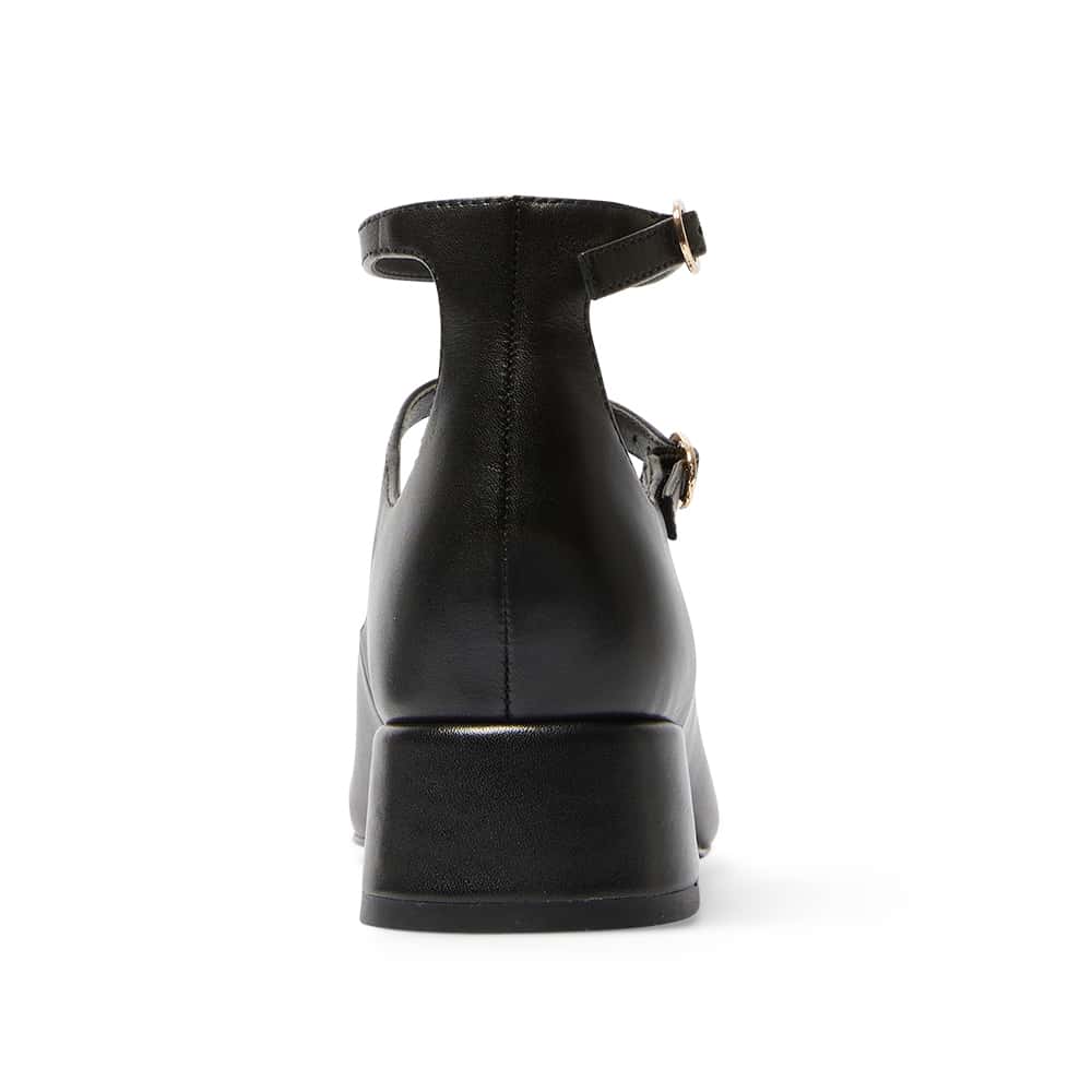 Lydia Heel in Black Leather