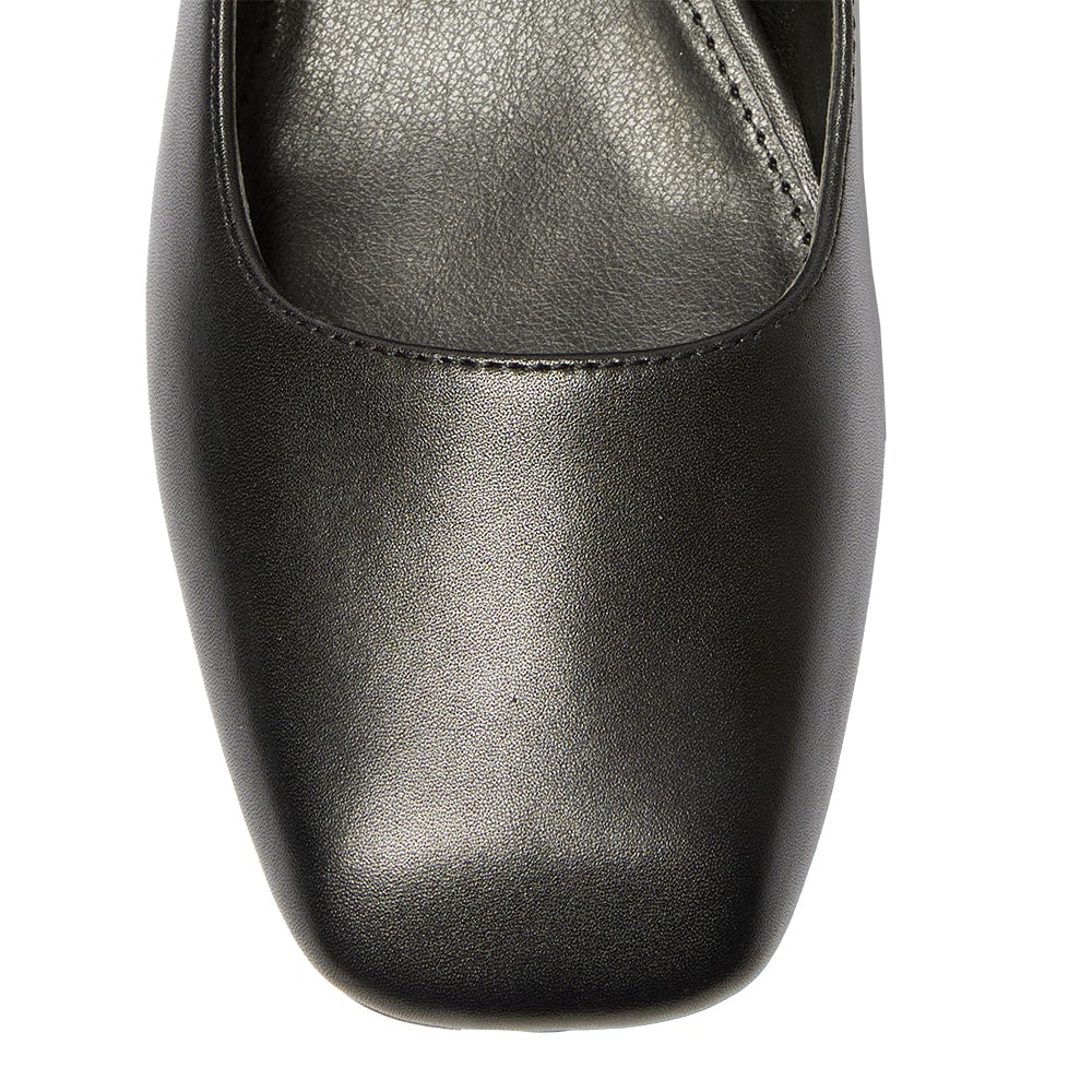 Lydia Heel in Black Leather