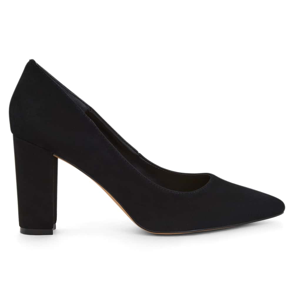 Lyric Heel in Black Suede