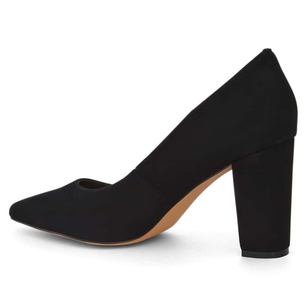 Lyric Heel in Black Suede