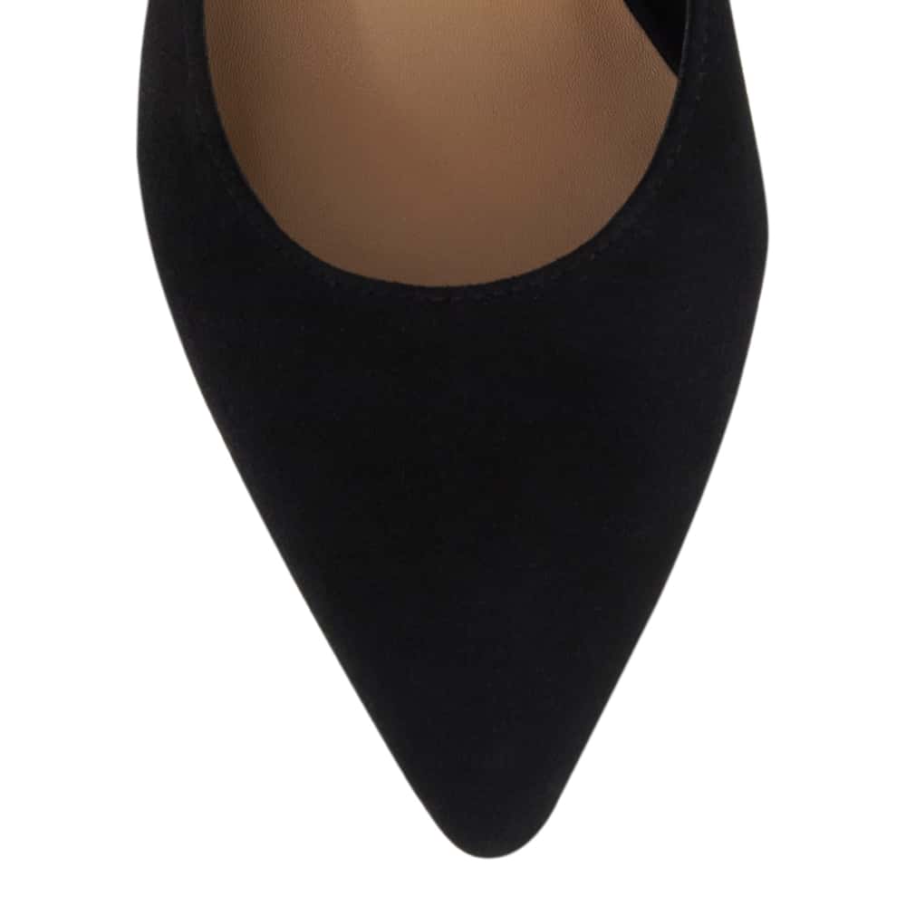 Lyric Heel in Black Suede