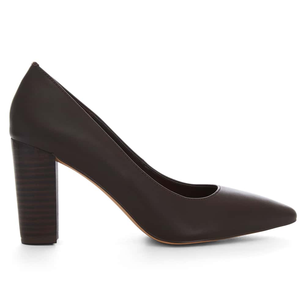 Lyric Heel in Chocolate  Leather