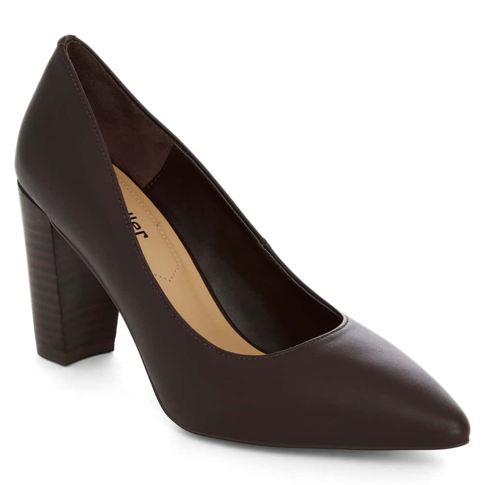 Lyric Heel in Chocolate  Leather