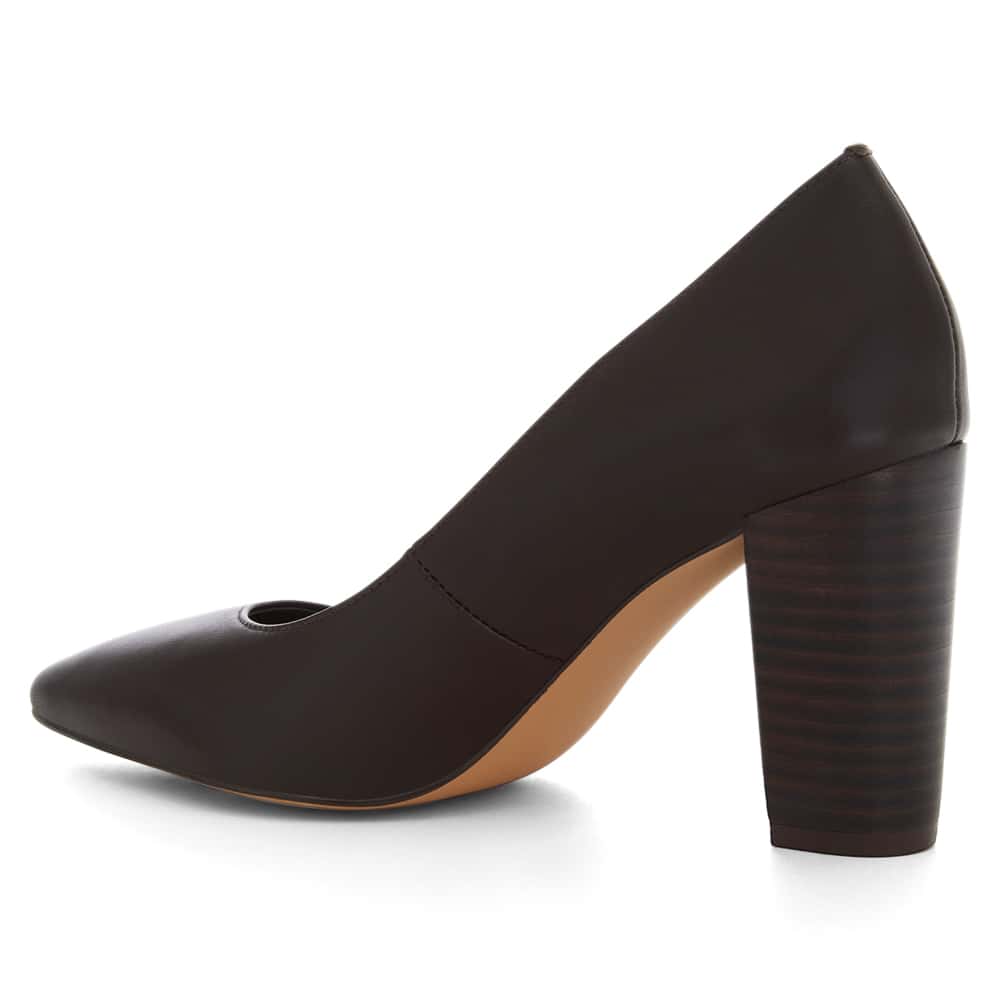 Lyric Heel in Chocolate  Leather