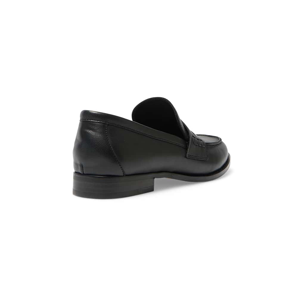 Mabel Loafer in Black Leather