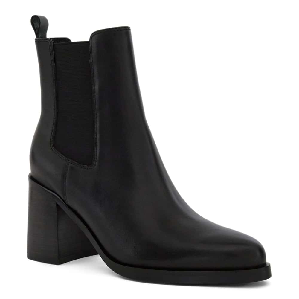 Maddie Boot in Black Leather