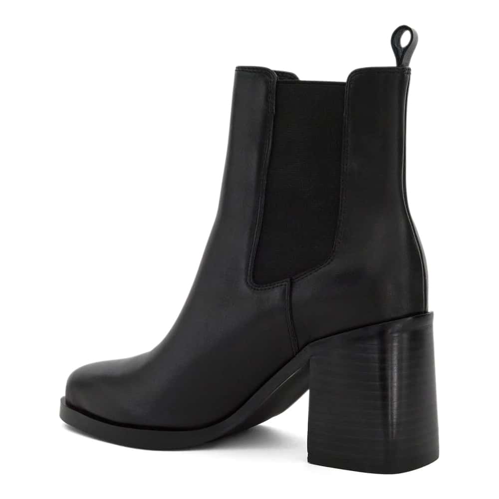Maddie Boot in Black Leather