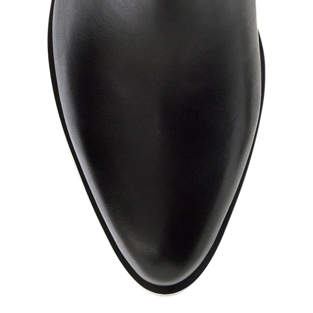 Maddie Boot in Black Leather