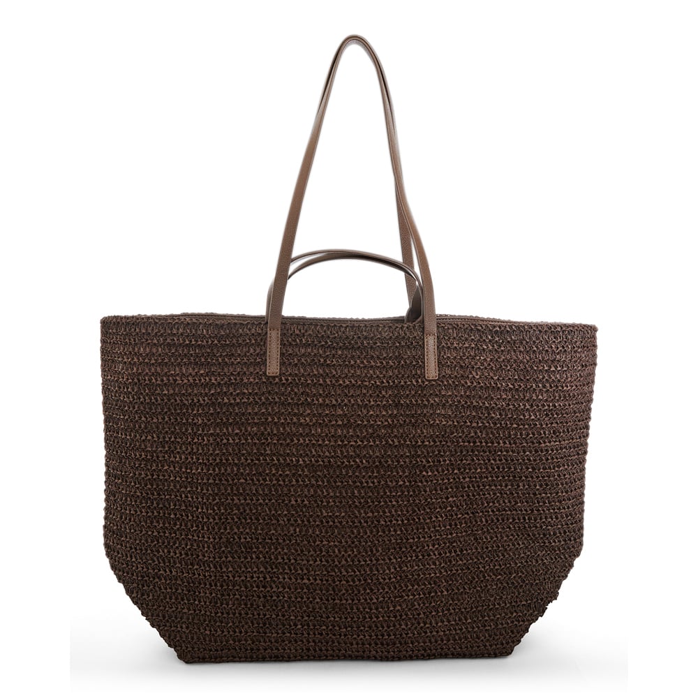 Maple Bag in Chocolate/raffia