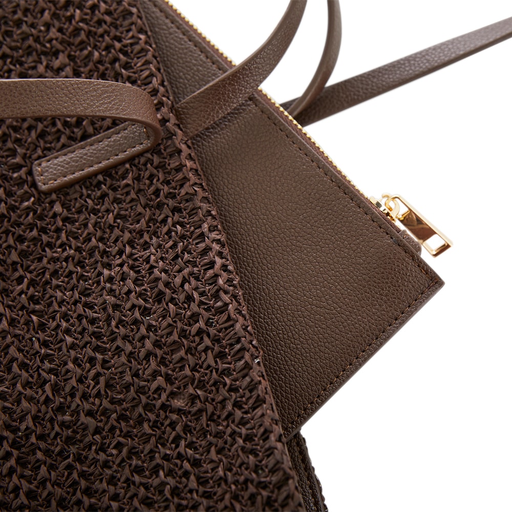 Maple Bag in Chocolate/raffia