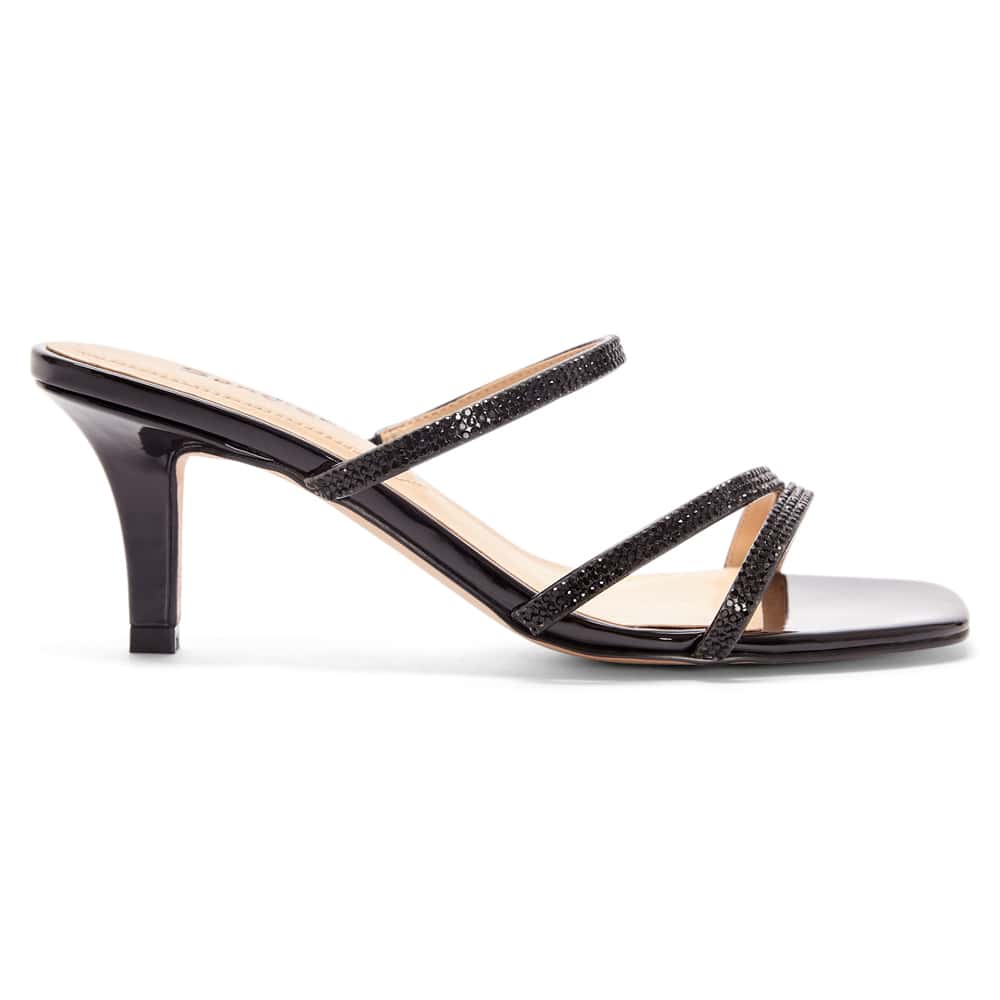 Marcy Heel in Black Sparkle