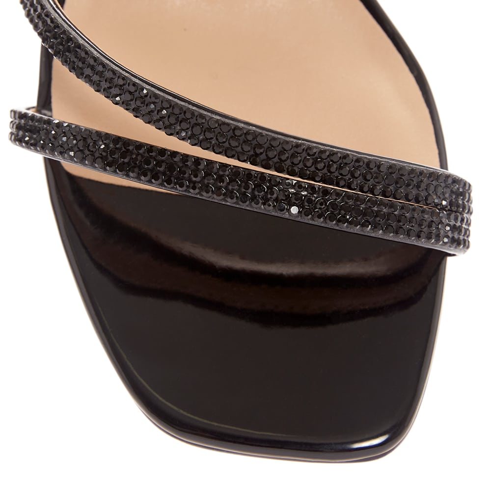 Marcy Heel in Black Sparkle