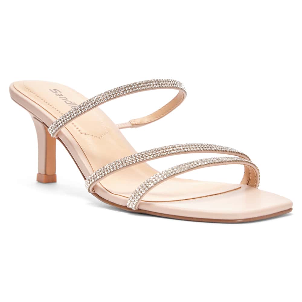 Marcy Heel in Blush Sparkle