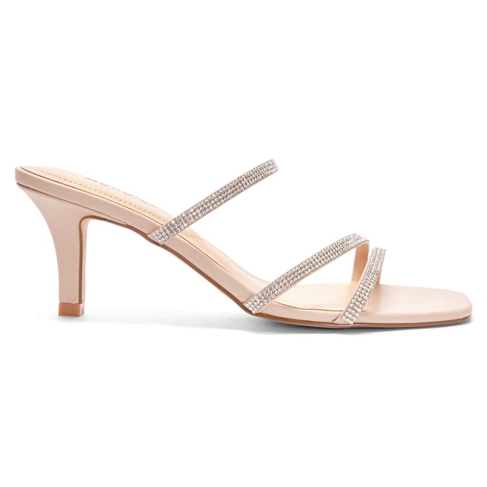 Marcy Heel in Blush Sparkle