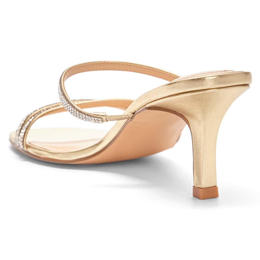 Marcy Heel in Gold Metallic Sparkle