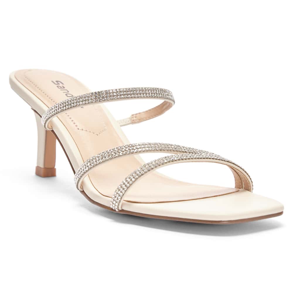 Marcy Heel in Ivory Sparkle