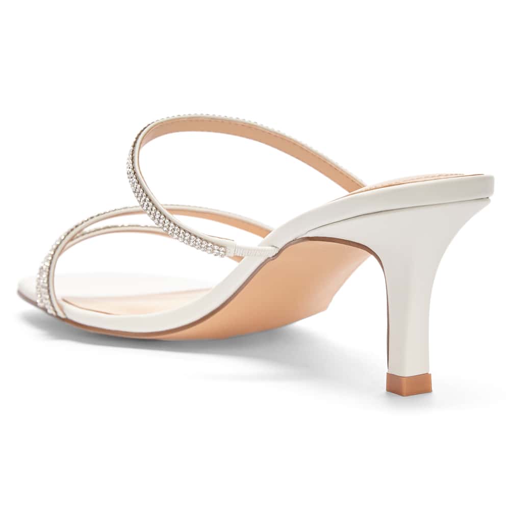 Marcy Heel in White Sparkle