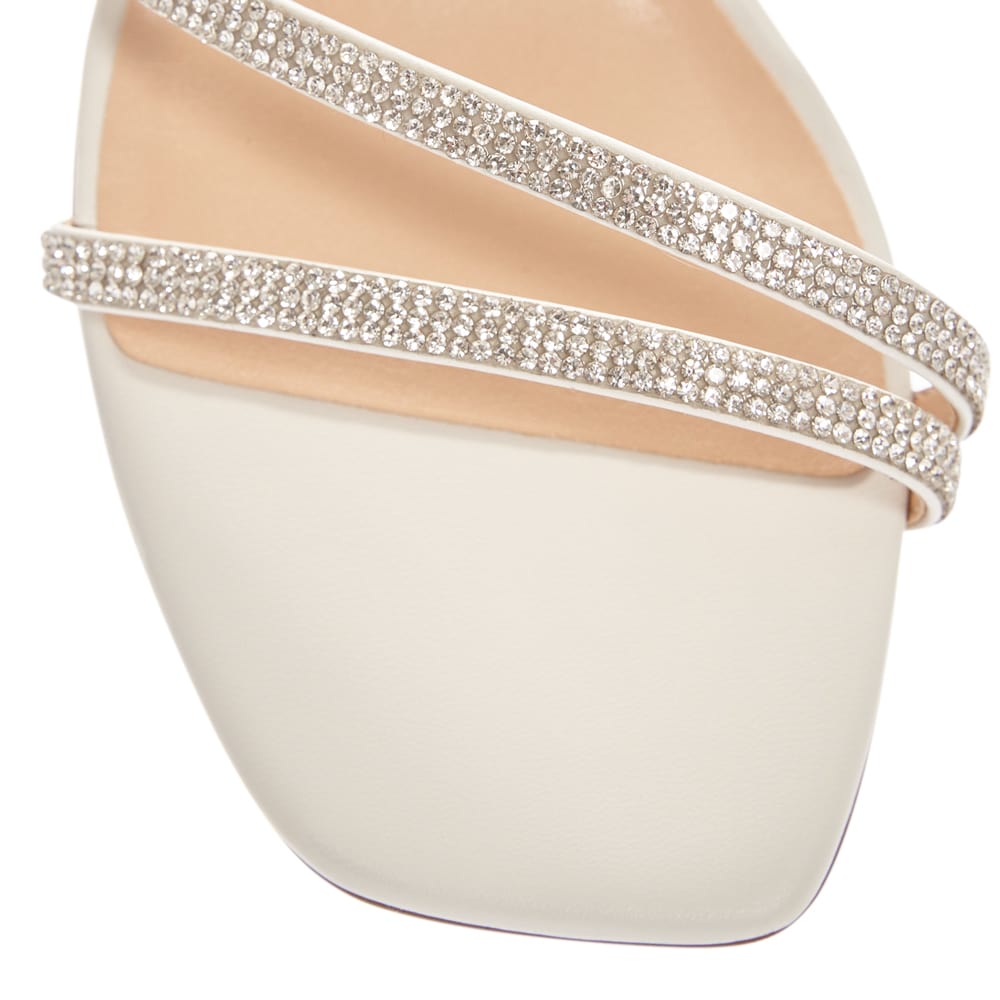 Marcy Heel in White Sparkle