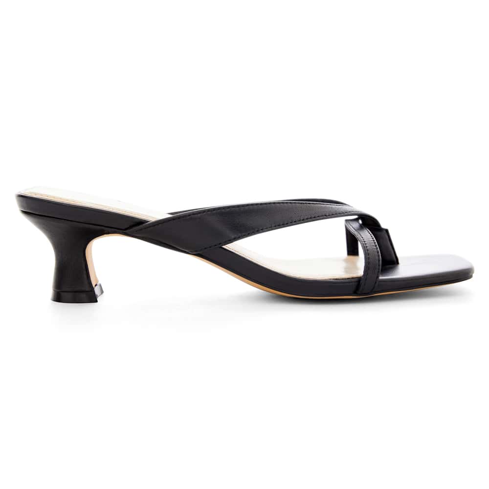 Matrix Heel in Black Leather