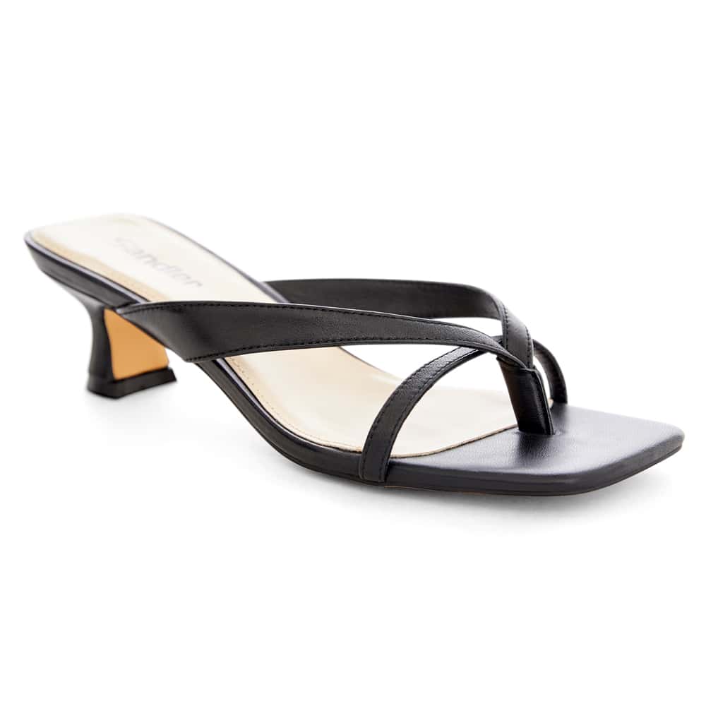 Matrix Heel in Black Leather