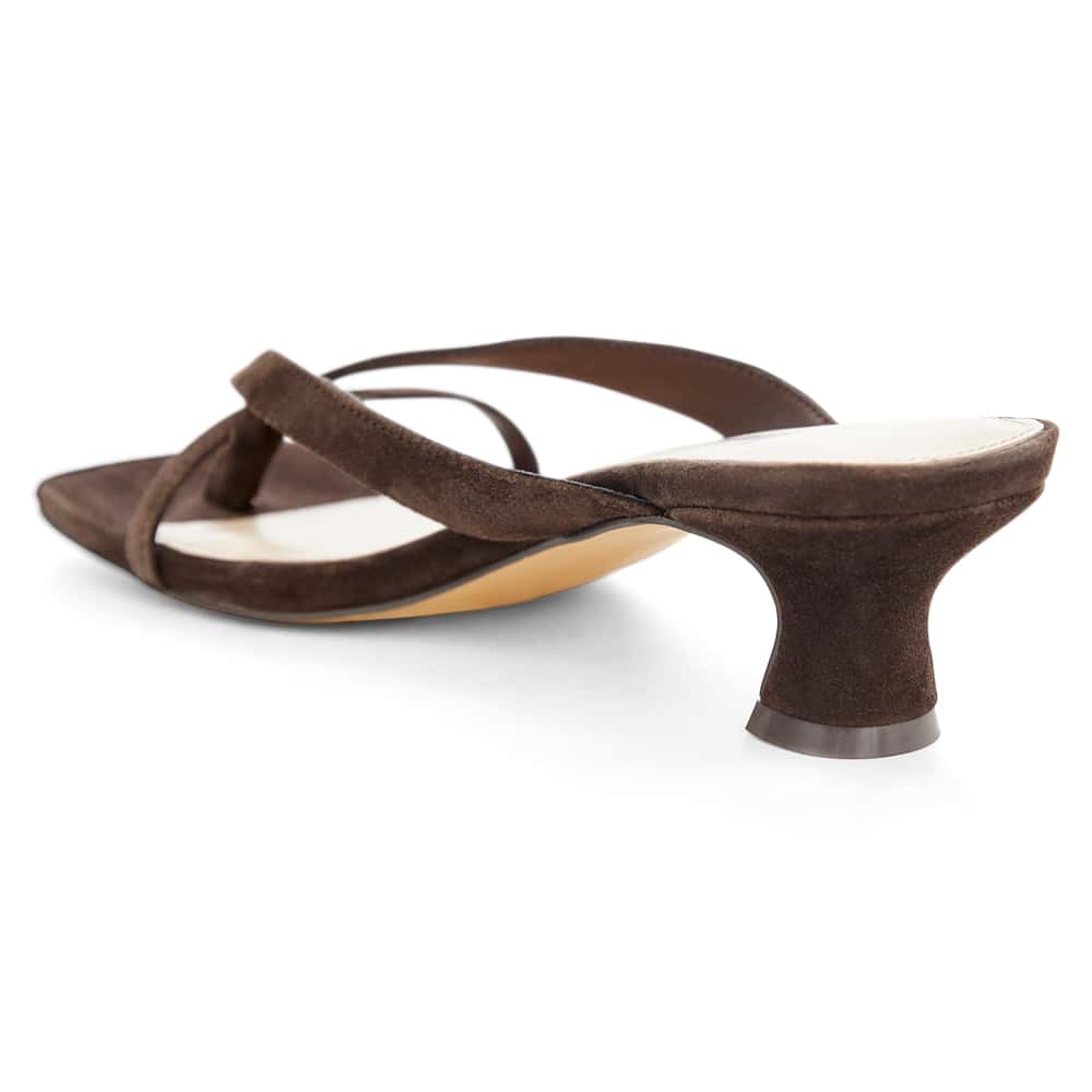 Matrix Heel in Chocolate Suede Suede