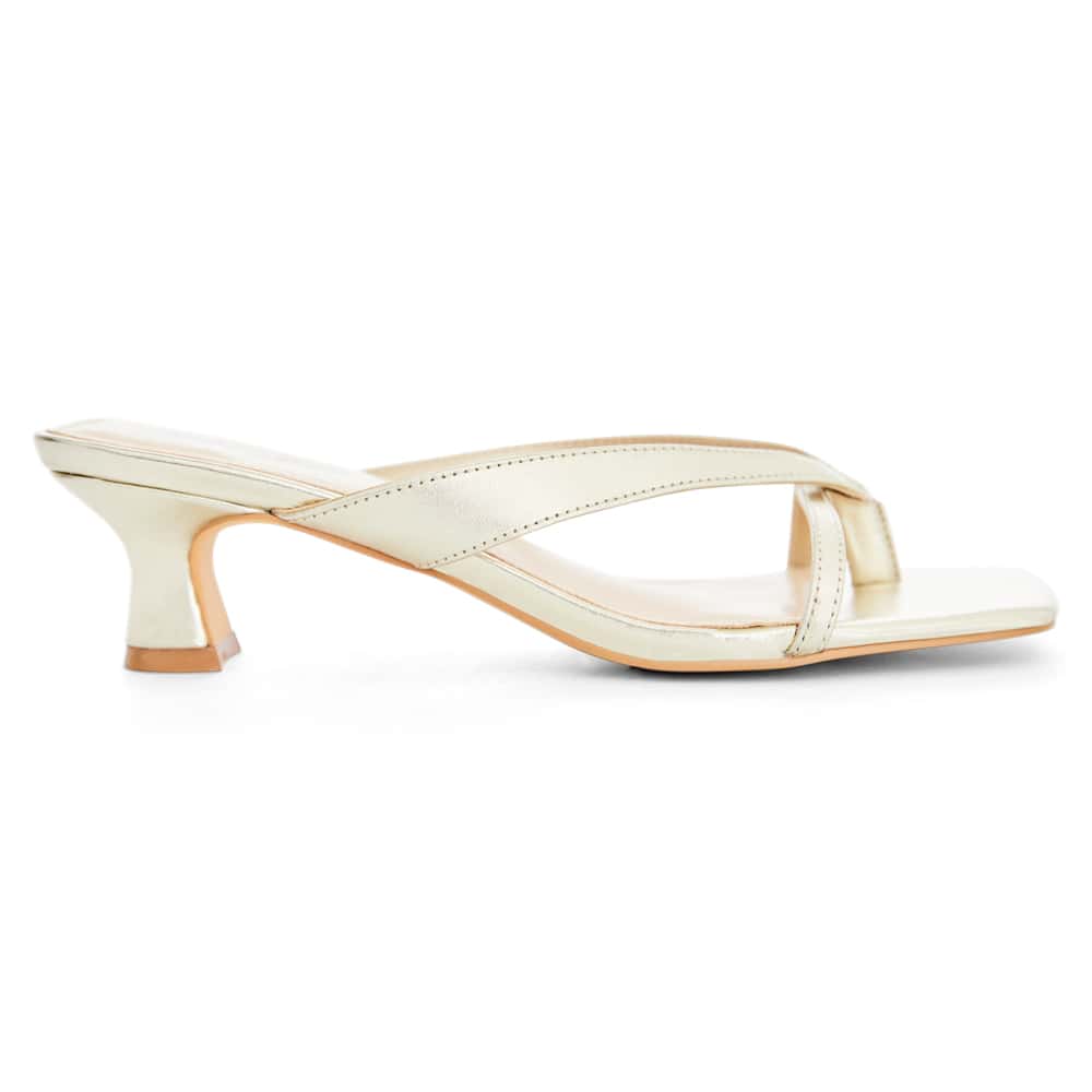 Matrix Heel in Gold Metallic