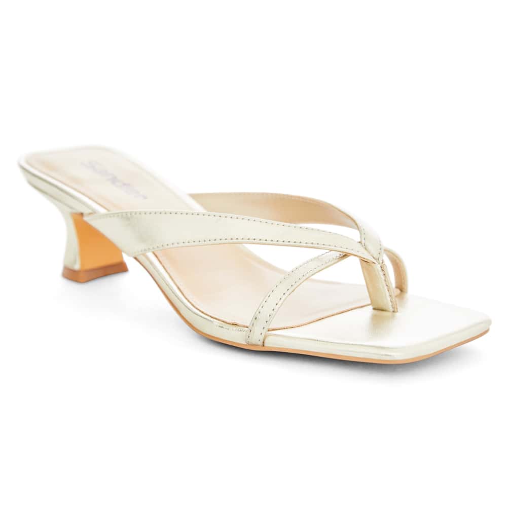 Matrix Heel in Gold Metallic
