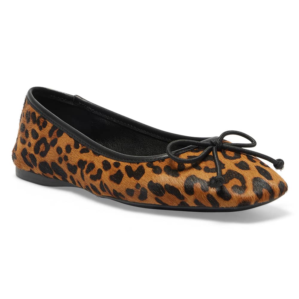 Maya Ballet Flat in Animal Leather