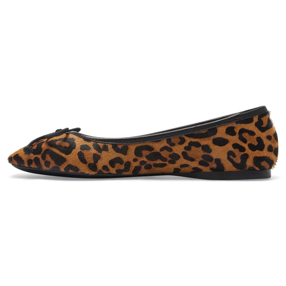 Maya Ballet Flat in Animal Leather